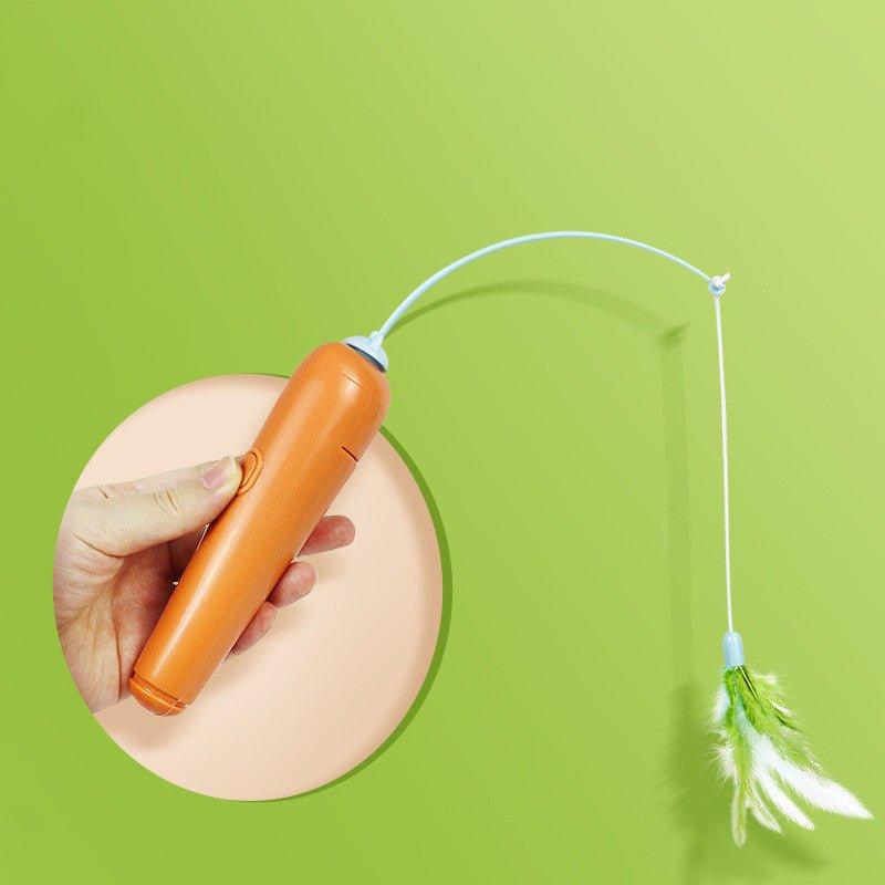2 In 1 Pet Cat Toy With Feather For Self-Play Cat Turntable
