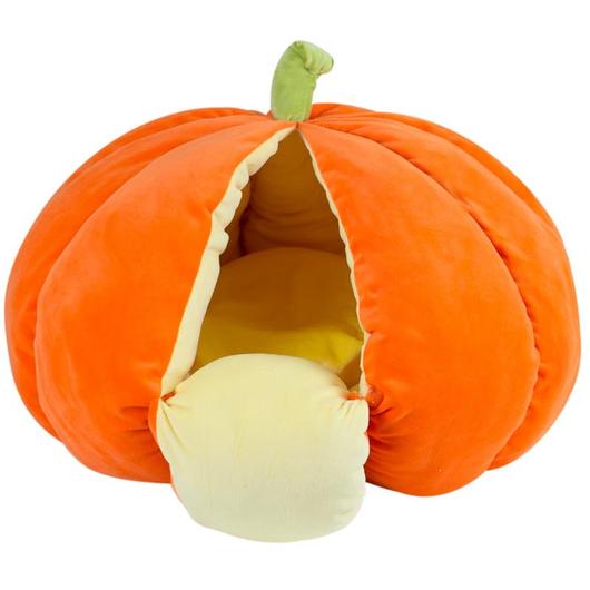 Extra Plush Cat Pumpkin Bed