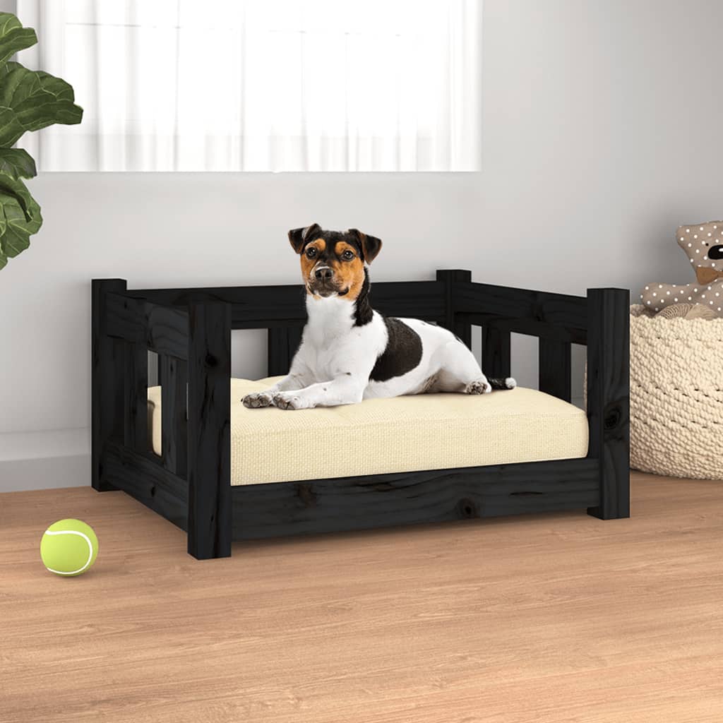 vidaXL Dog Bed Rectangular Modern Wooden Dog Couch Pet Bed Solid Wood Pine-8