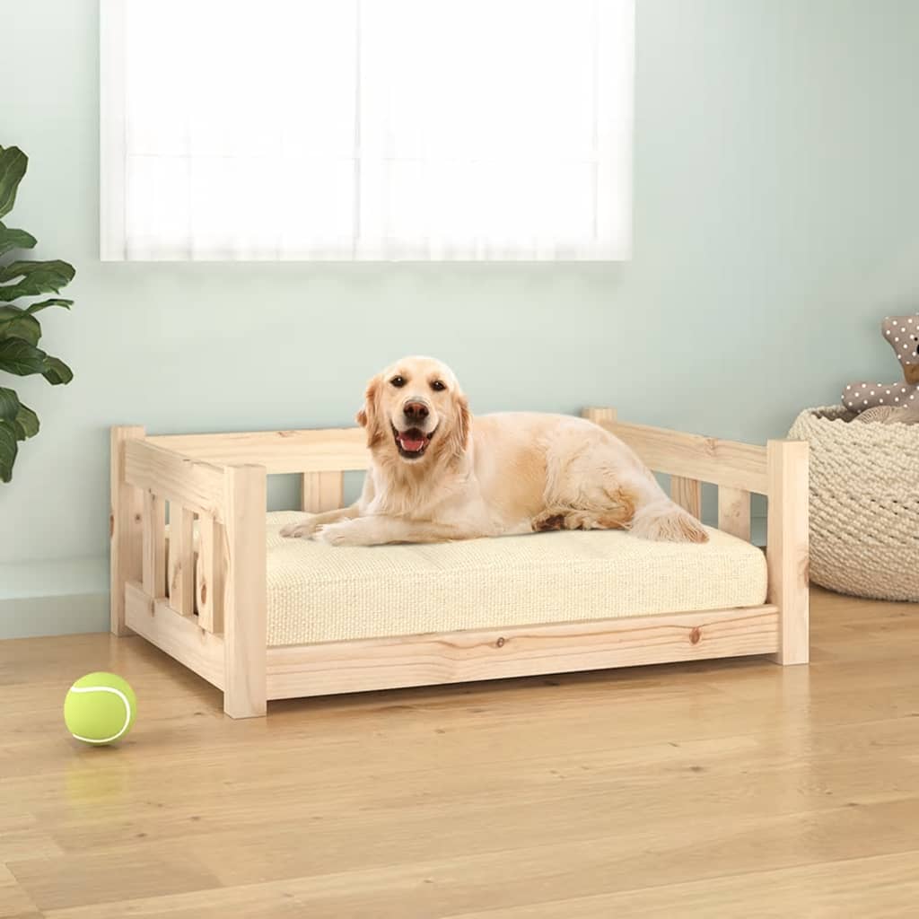 vidaXL Dog Bed Rectangular Modern Wooden Dog Couch Pet Bed Solid Wood Pine-10
