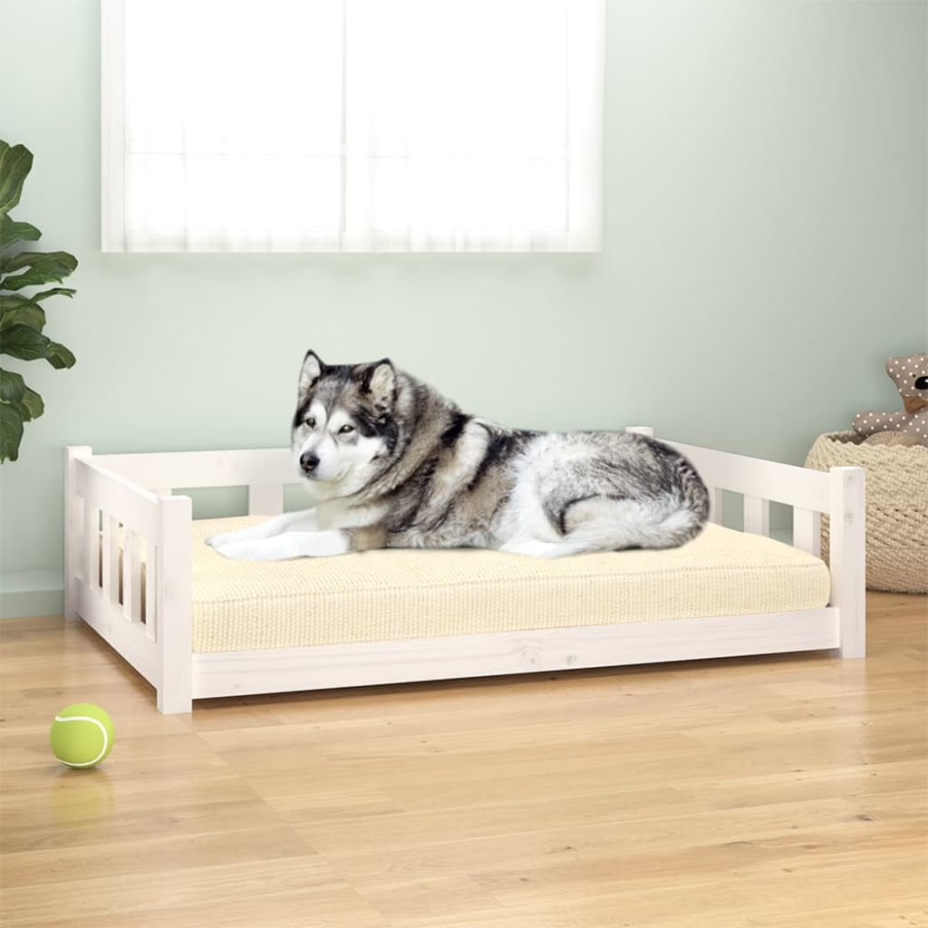 vidaXL Dog Bed Rectangular Modern Wooden Dog Couch Pet Bed Solid Wood Pine-17