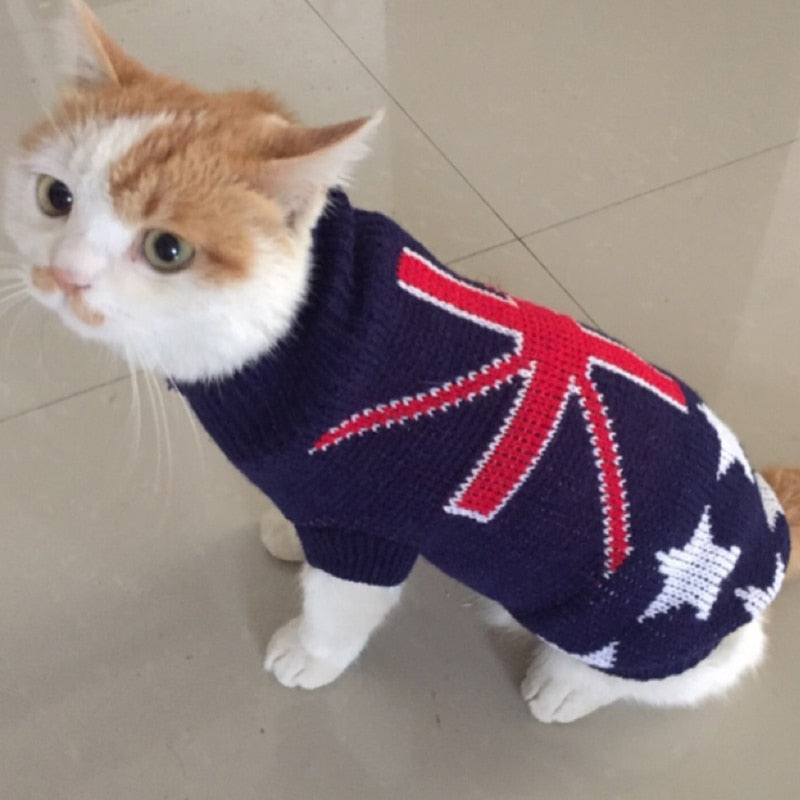 Cute Cat Sweater Costume Winter Warm