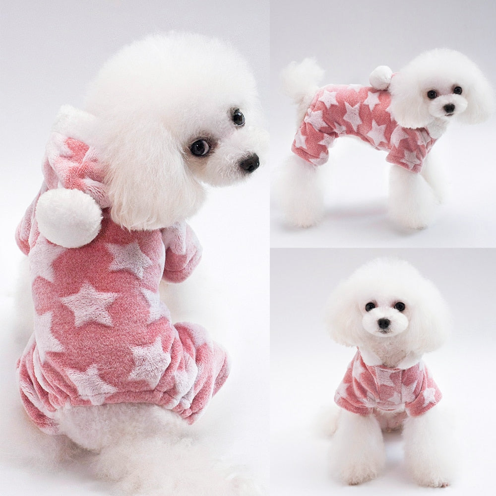 Cute Dog Clothes Jumpsuit Warm Winter Puppy Cat