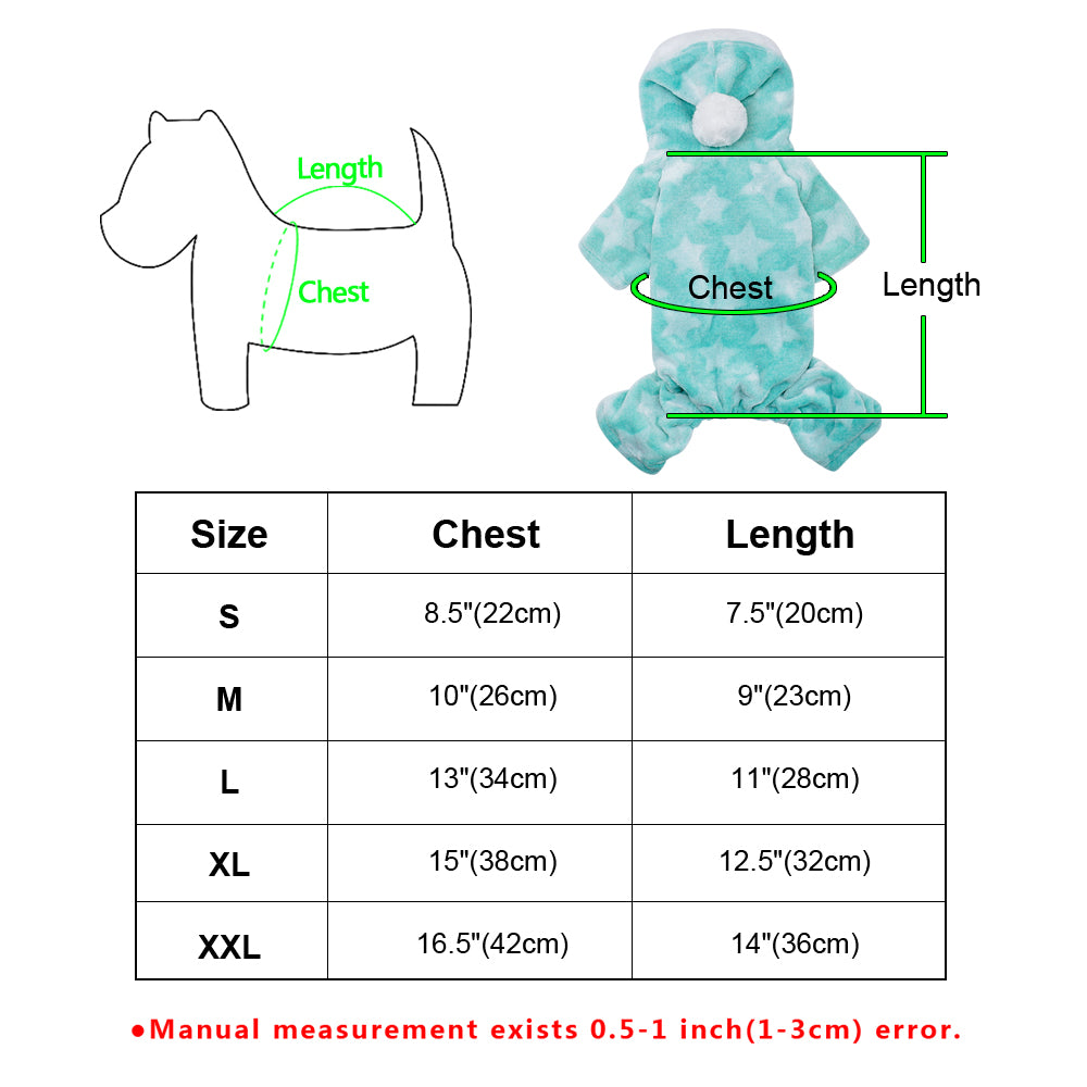 Cute Dog Clothes Jumpsuit Warm Winter Puppy Cat