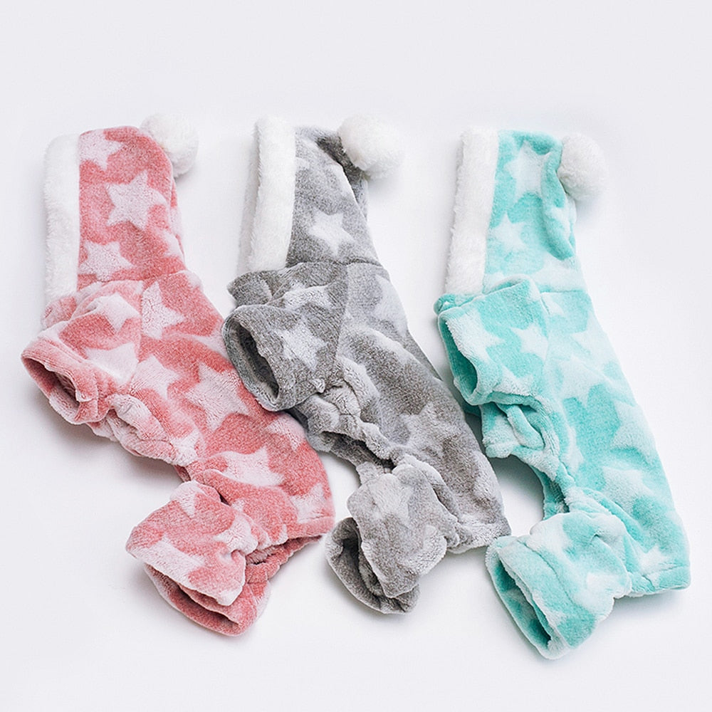 Cute Dog Clothes Jumpsuit Warm Winter Puppy Cat
