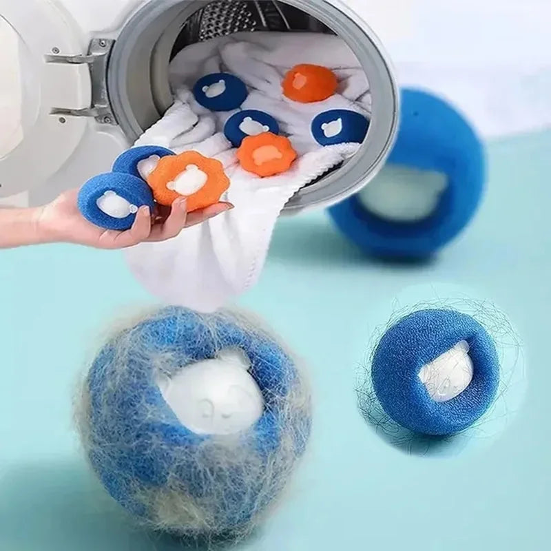 Washing Machine Bear Cleaning BallsPet Hair Remover Reusable