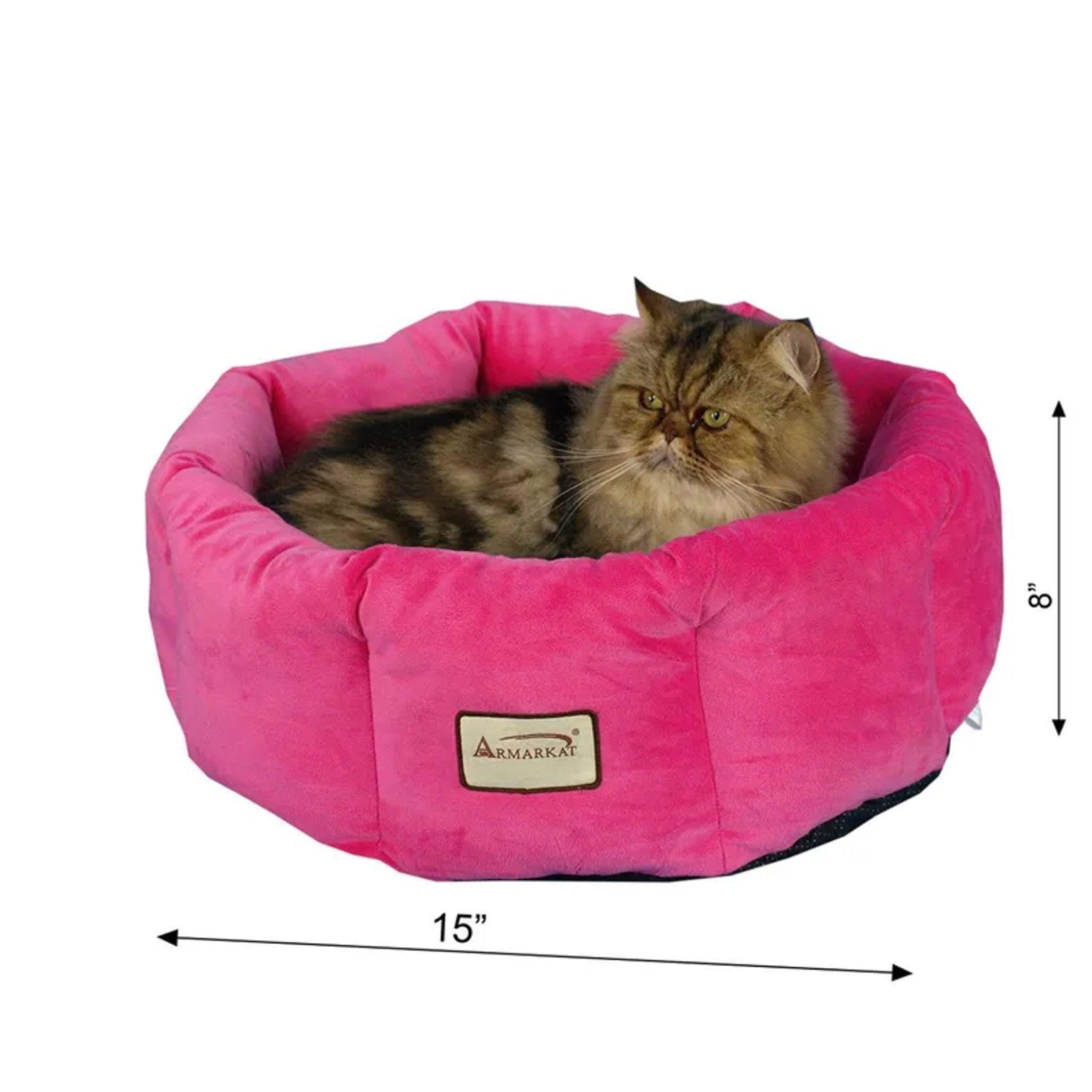 Armarkat Luxurious Warm Pink Cat Cuddle Bed