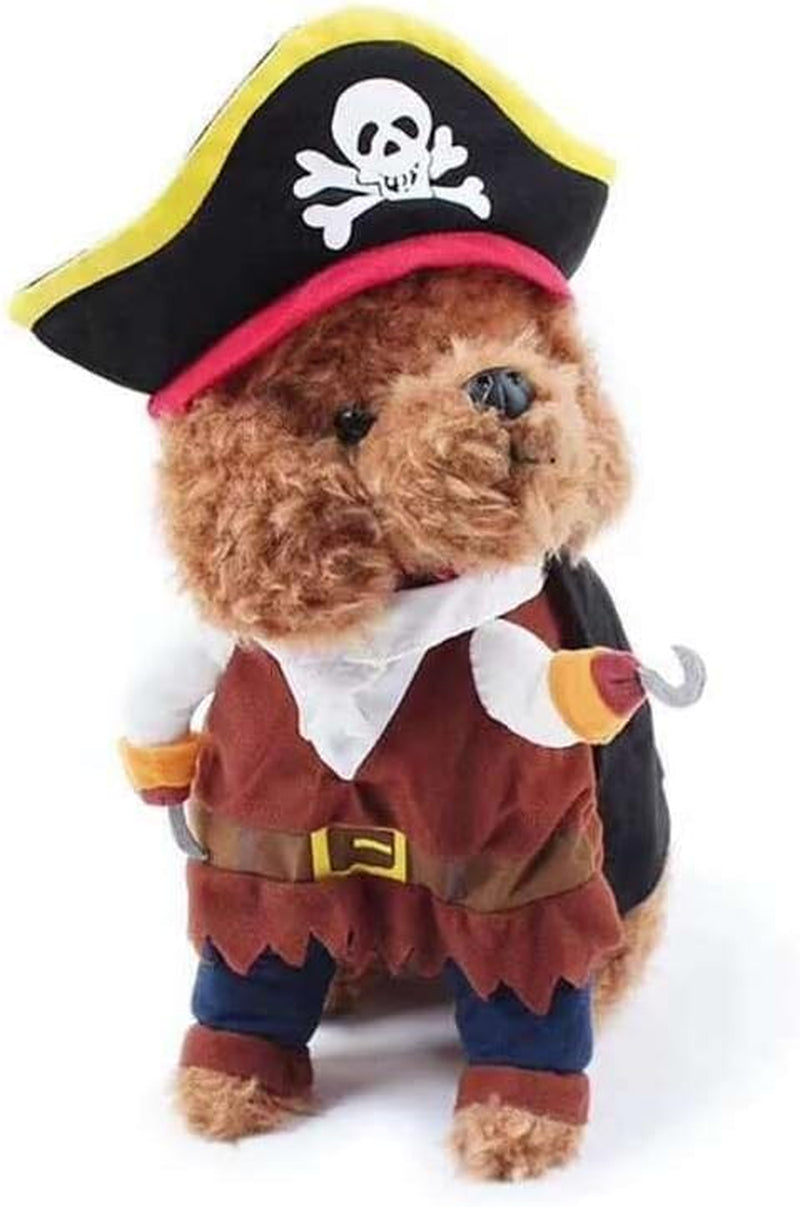 New Funny Pet Clothes Pirate Dog Cat Costume Suit Corsair Dressing up Party Apparel Clothing for Cat Dog plus Hat (X-Large)