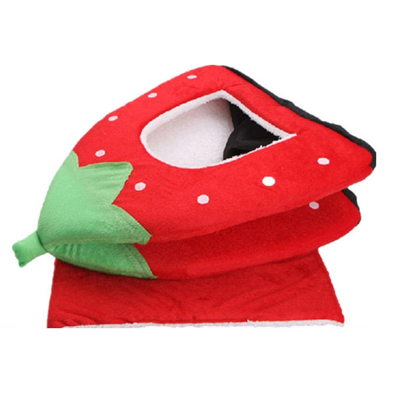 Cute Strawberry Dog Bed House