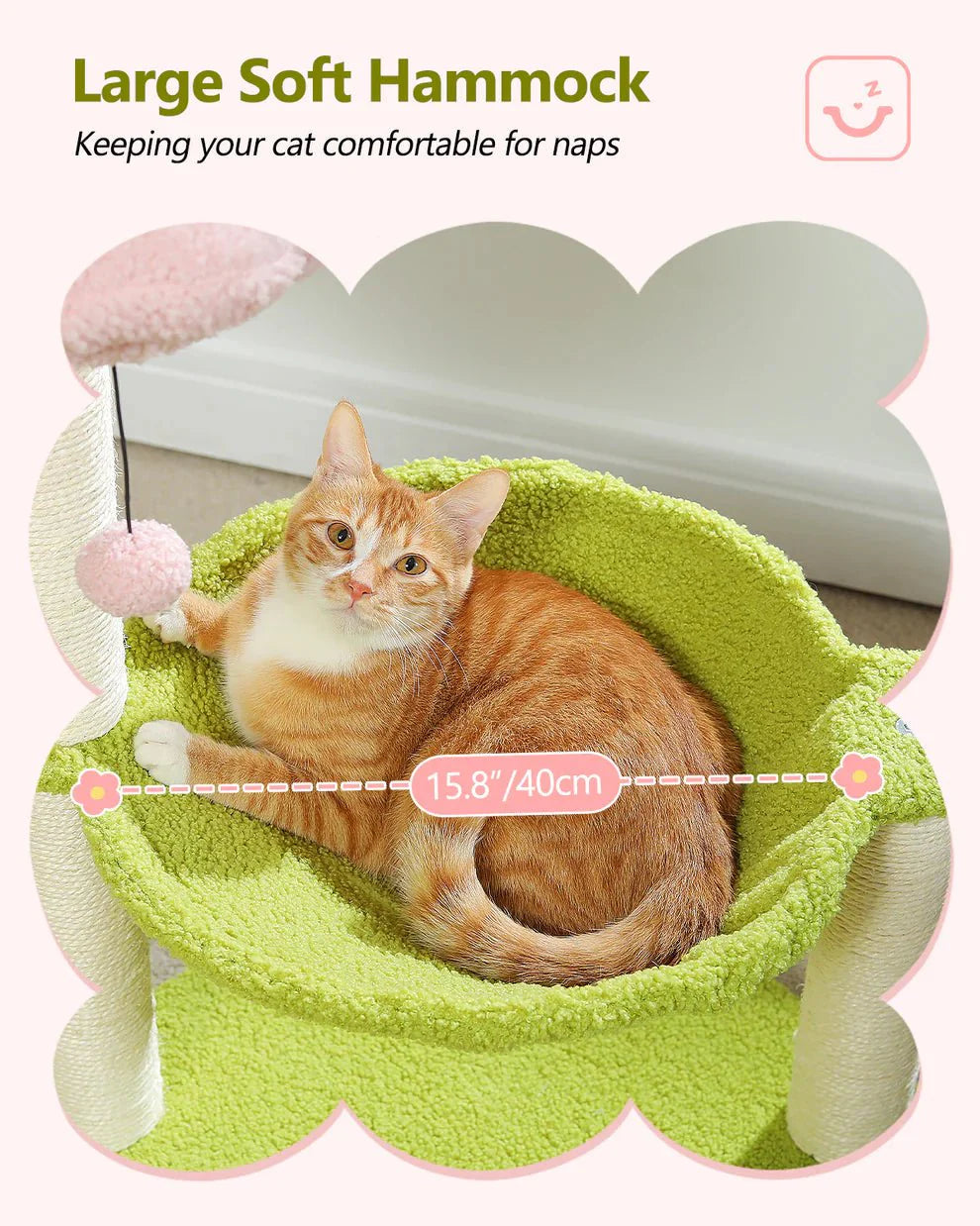 Pink Bubblegum Cat Hammock Bed