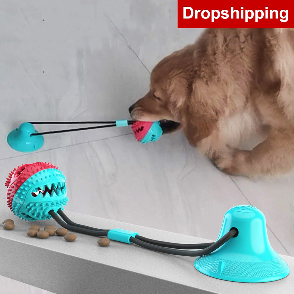 Dog Toys Silicon Suction Cup Tug dog Tooth Cleaning